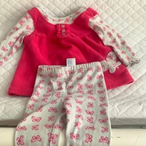 cute two pieces long shirt and long pants set